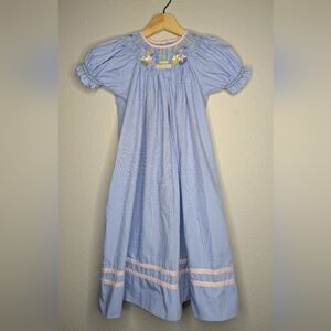 Charming Blue and Pink Kids Birthday Dress Size 6